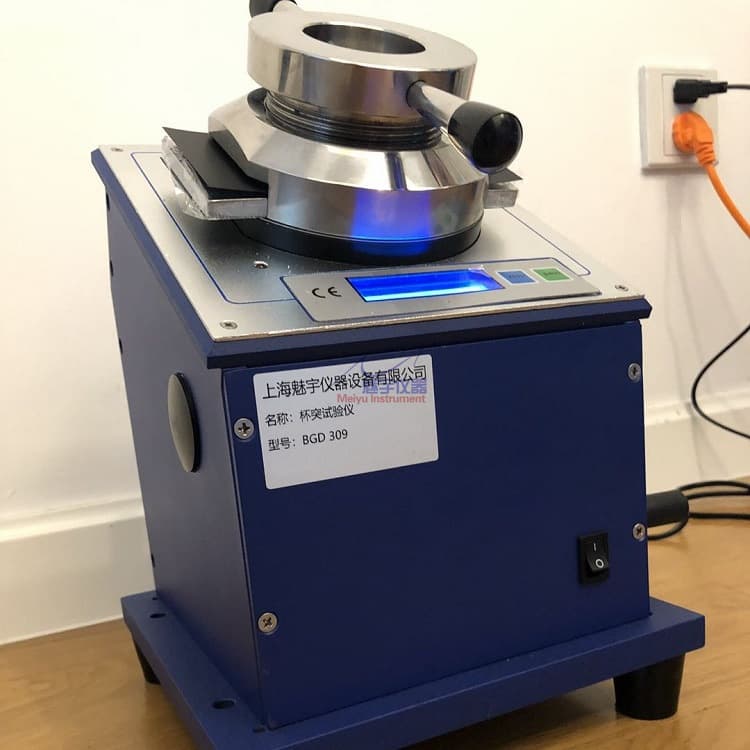 Cupping Tester with 10x Illuminated Magnifier, Zeroing Steel Plate, and 20mm Punch Diameter