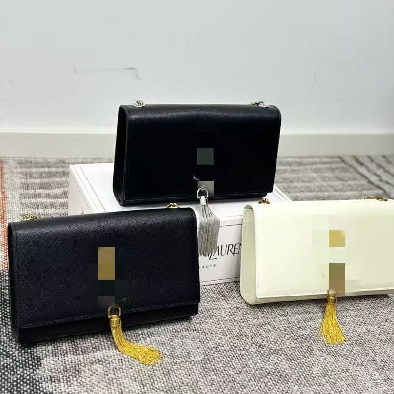 Yangshulin Bag Fashion Light Luxury Shoulder Bag Cross-Border Genuine Leather Crossbody Bag Commuter Tassel Makeup Bag Hot-Selling Women's Bag