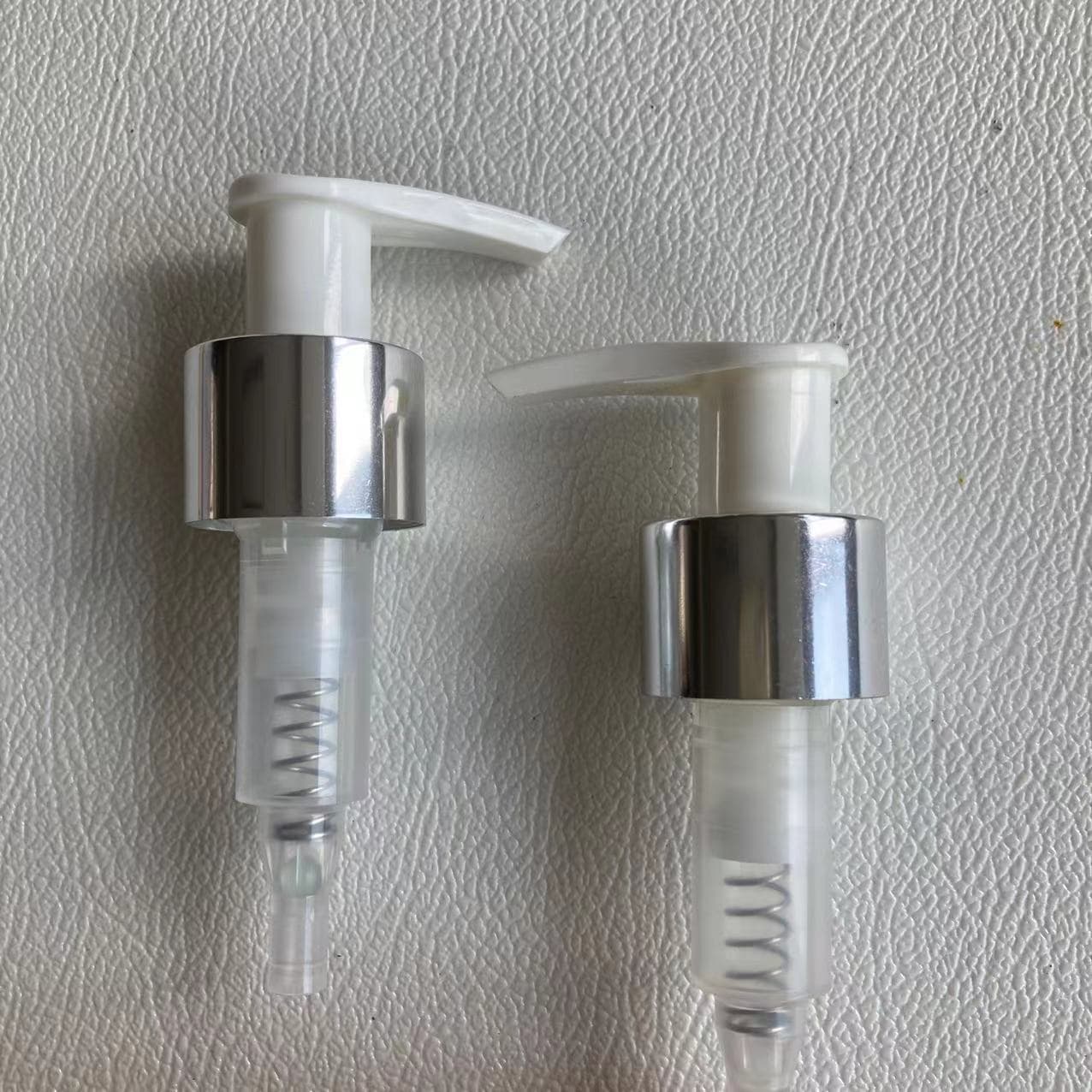 In Stock Press-type Lotion Pump, Electroplated Aluminum Plastic Lotion Pump for Cosmetics, Shampoo, and Shower Gel Pump Heads