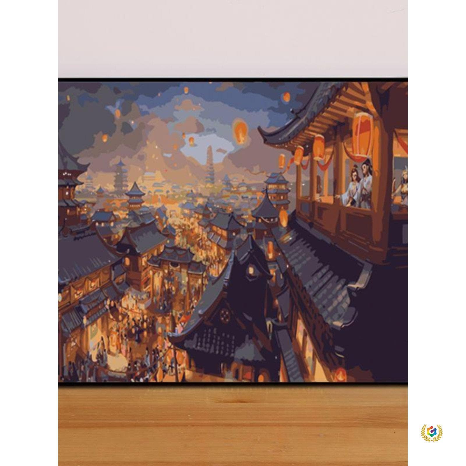 ⇞High Difficulty Piano Family Digital Oil Painting DIY Hand-Colored Painting Gift for Living Room Decoration