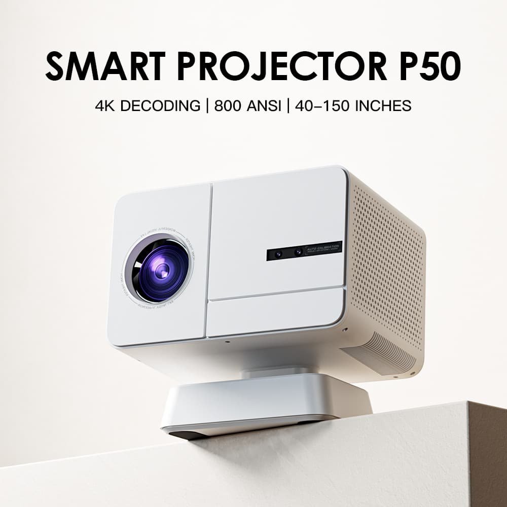 Projector cross-border new P50 home ultra-high definition bedroom wall WIFI Bluetooth projector screen projection wireless