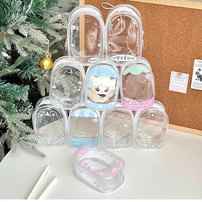 Original Instagram-worthy doll bag, zippered toy bag, PVC smack storage bag, decorative bag for outings, portable bag.