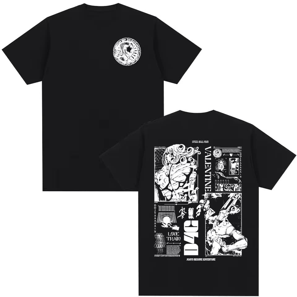 Anime JoJo's Bizarre Adventure STEEL BALL RUN Valentine T-Shirt