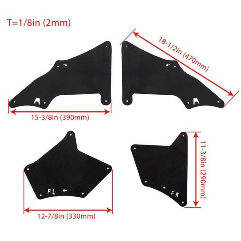 Front wheel mudguards and front fender liners, suitable for 2003-2017 Toyota Prado 2700.