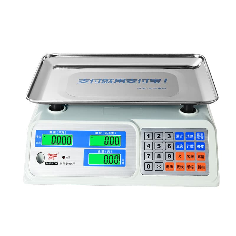 Kaifeng Electronic Pricing Scale with Stainless Steel Tray and LCD Display, Factory Direct Supply for Amazon Commercial Use