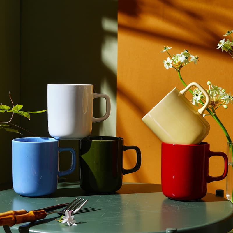 British Style High Appearance Mug Office Afternoon Tea Coffee Cup and Saucer Home Pure Color Thickened Ceramic Breakfast Cup