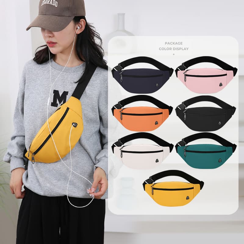 Amazon multi-compartment chest bag/waist bag/shoulder bag/crossbody bag with logo printing available. Suitable for outdoor cycling and sports.