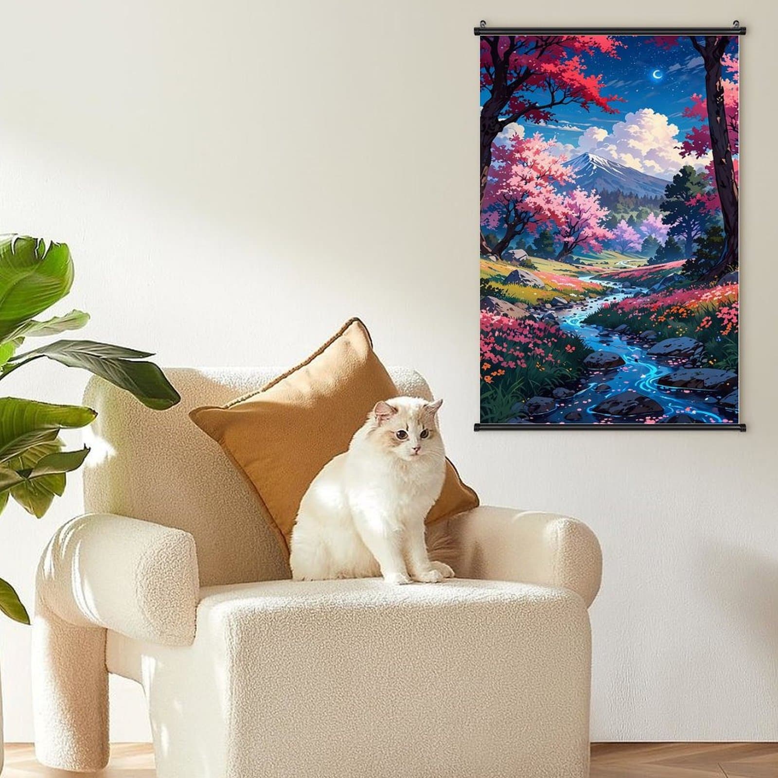 Juding Custom Character and Landscape Wall Art, Spray-painted Game, Anime, Cartoon 2D-themed Posters, Customizable from Your Image