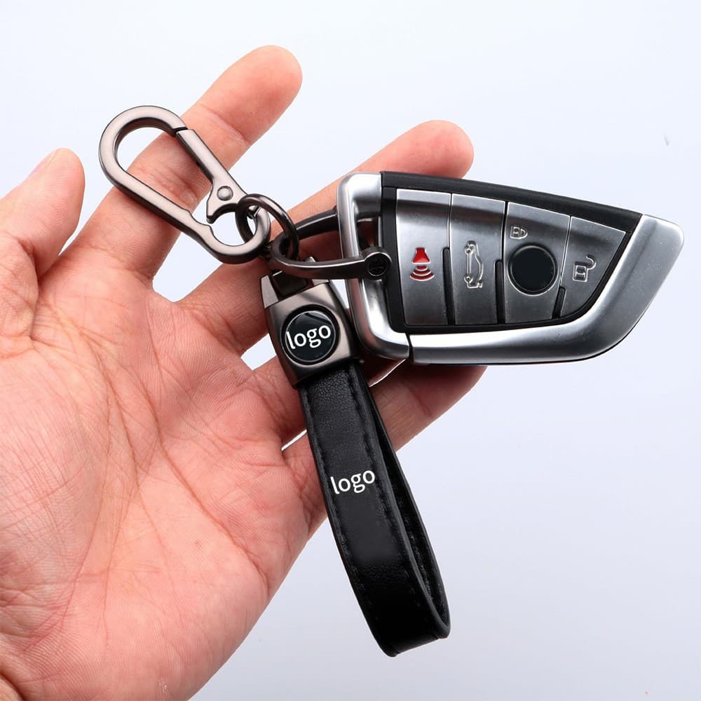Hot-selling cross-border trade car emblem keychain, trendy gift pendant, metal anti-loss key holder, wholesale