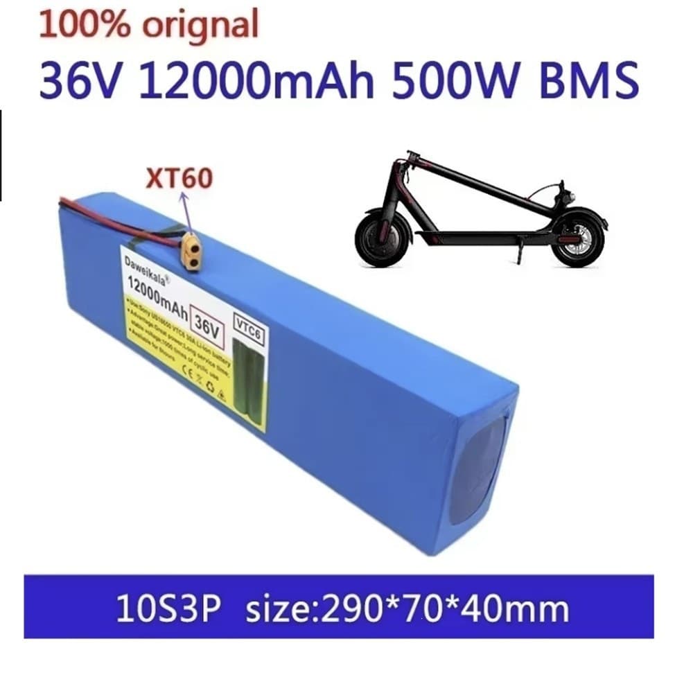 10S3P 36V12Ah Battery Pack 18650 Lithium Ion Battery 500W for High-Power Motorcycle Scooter