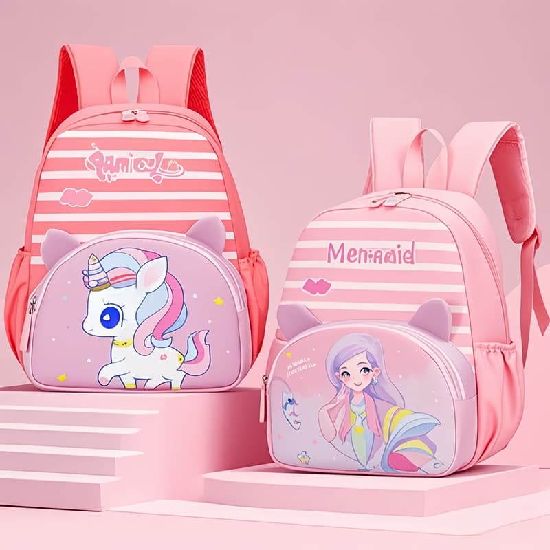 2024 New Cute Kids Kindergarten Backpack for 3-6 Years Old Preschool Girls