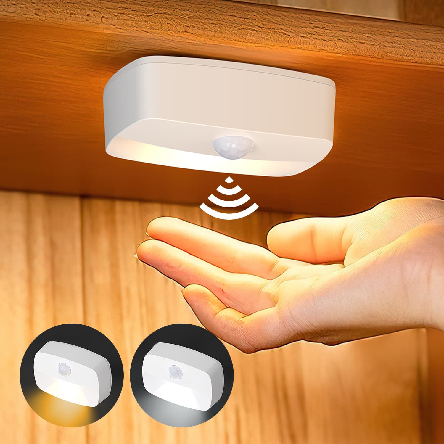 Cross-border Wireless Smart LED Human Sensor Night Light for Home Use, Ideal for Bedside, Toilet, Corridor, and Wardrobe