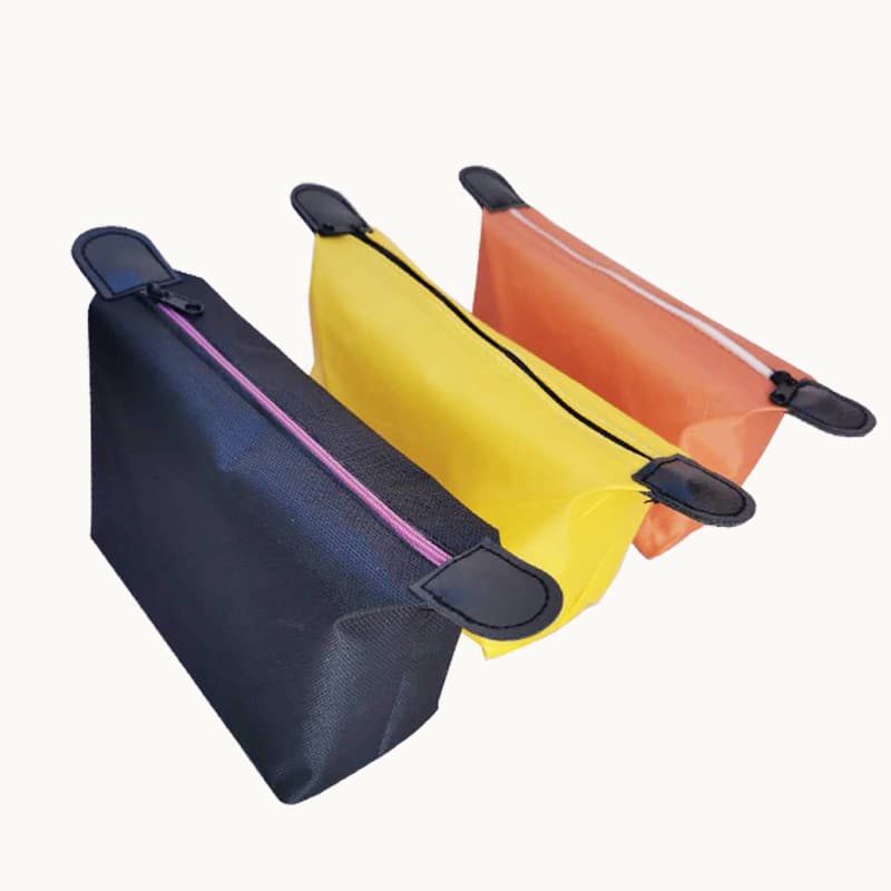 Leather dumpling bag, hair clipper storage case, foldable portable scissors pouch and toiletry/makeup storage bag