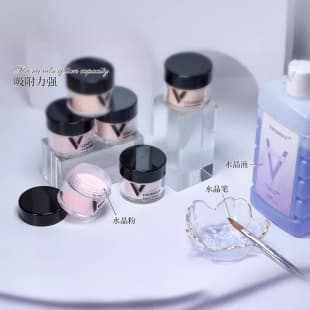 Nail Crystal Powder Cross-Border Supply Acrylic Powder 17 Colors Infused Nail Powder Nail Art Supplies