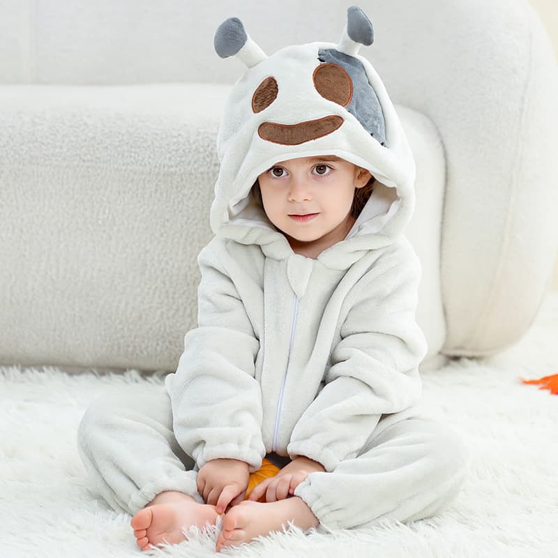 MICHLEY Flannel Animal Costume Romper Halloween Christmas Kids Party Performance Outfit