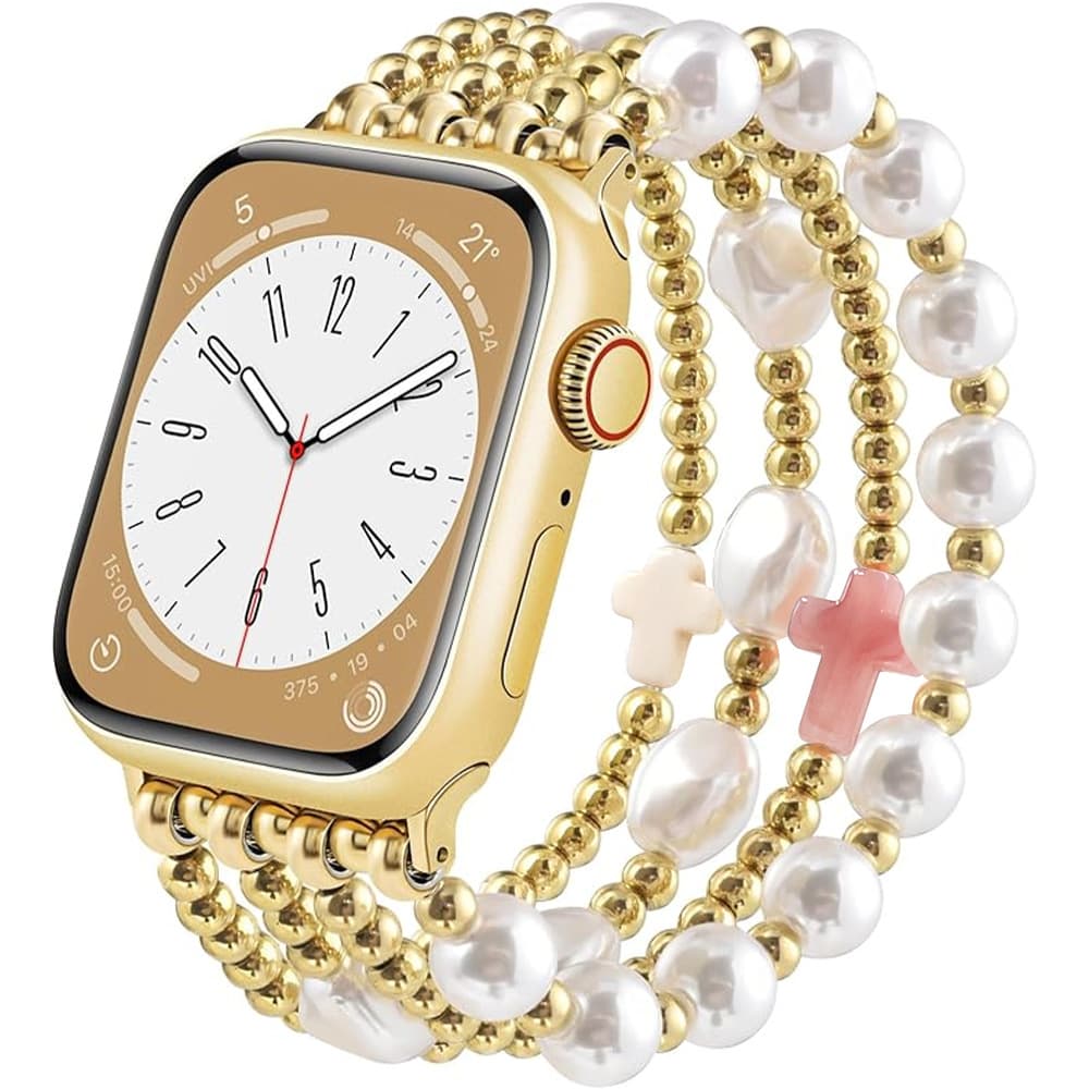 Compatible with Apple Watch iWatch Series 4/5/6/7/8/SE, New Style Bracelet Beaded Glass Pendant Wristband