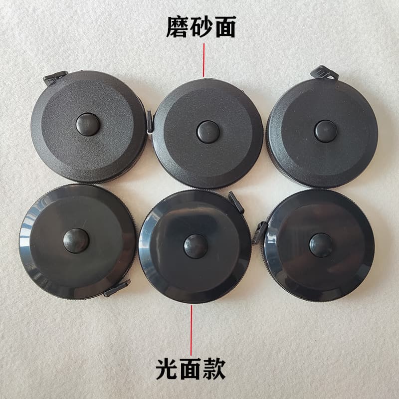 Black sewing tape measure, clothing measurement gift tape, mini automatic retractable plastic soft tape with mirror/frosted case