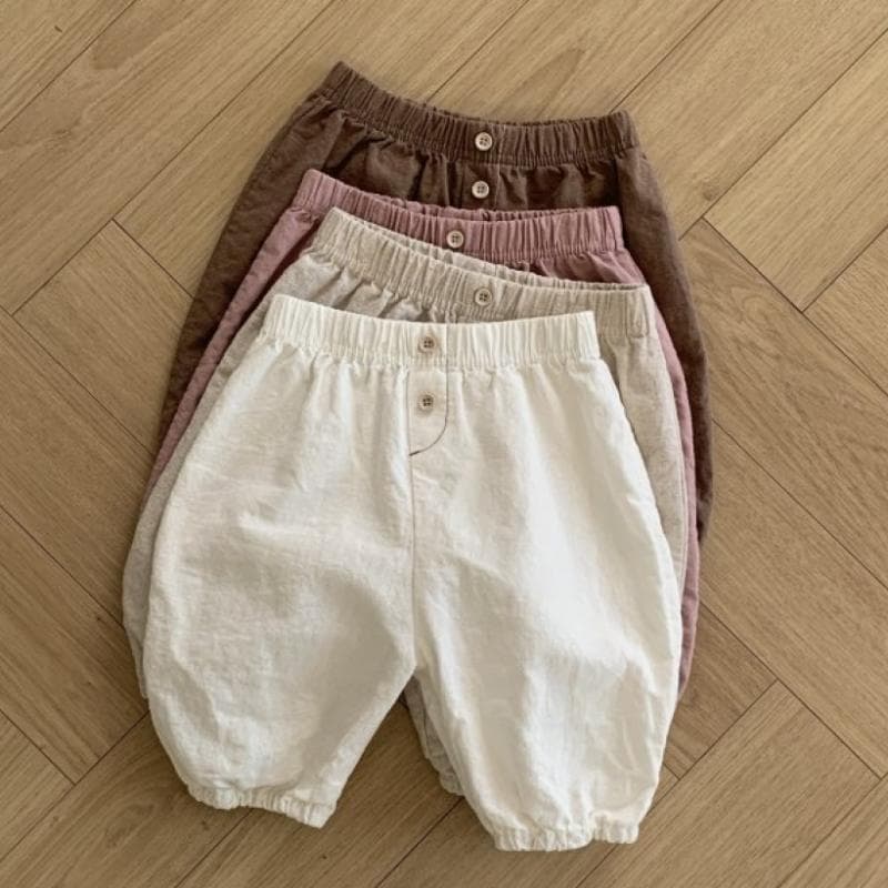 Korean Baby Boy Simple Cotton Casual Capri Pants Summer Versatile Infant Clothing
