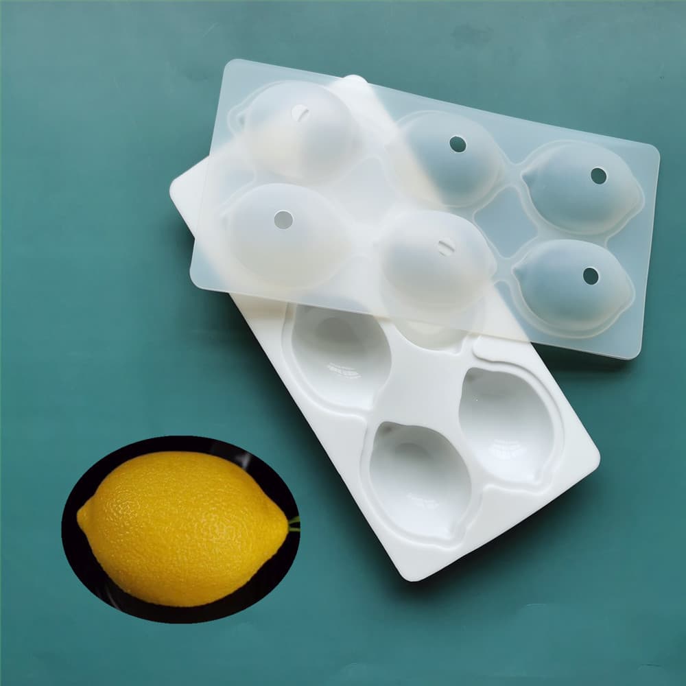 Factory Stock Silicone French Mousse Mold Handmade DIY Cake Decoration Mold Six-Connected Lemon Silicone Cake Mold