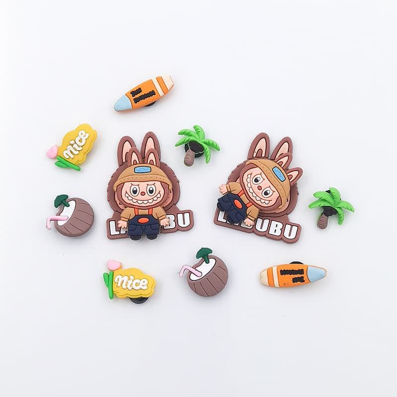 Rotating Shoe Charms Cute Cartoon Dog Decorations for Crocs DIY Soft Rubber Garden Shoe Accessories