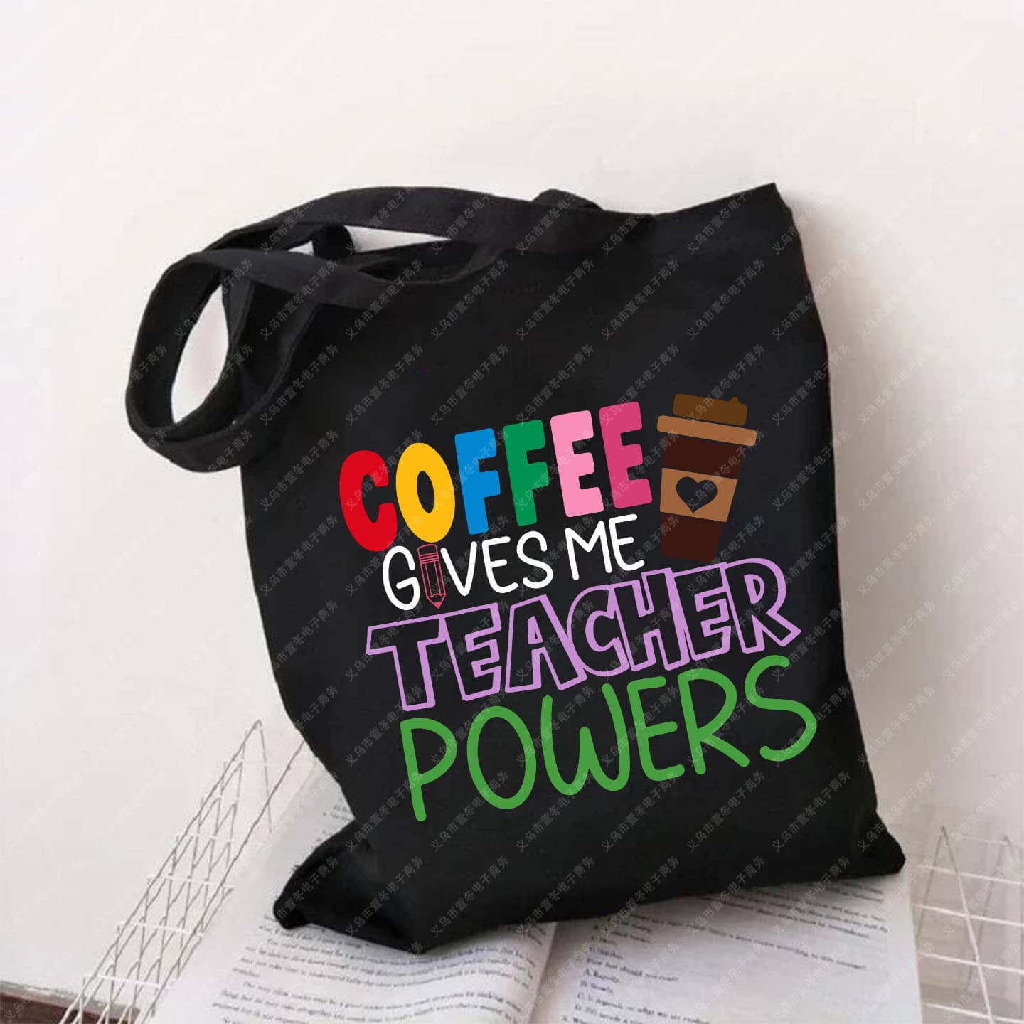 Cross-border Teacher Gifts Printed Canvas Bag Shoulder Bag Global Export Tote Bag