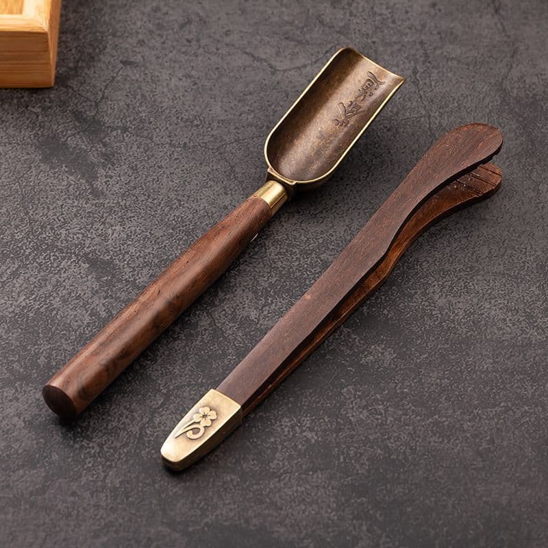 Ebony tea clip tea spoon tea set accessories tea towel tea knife teaspoon tea leaf clip tea tweezers tea making tools