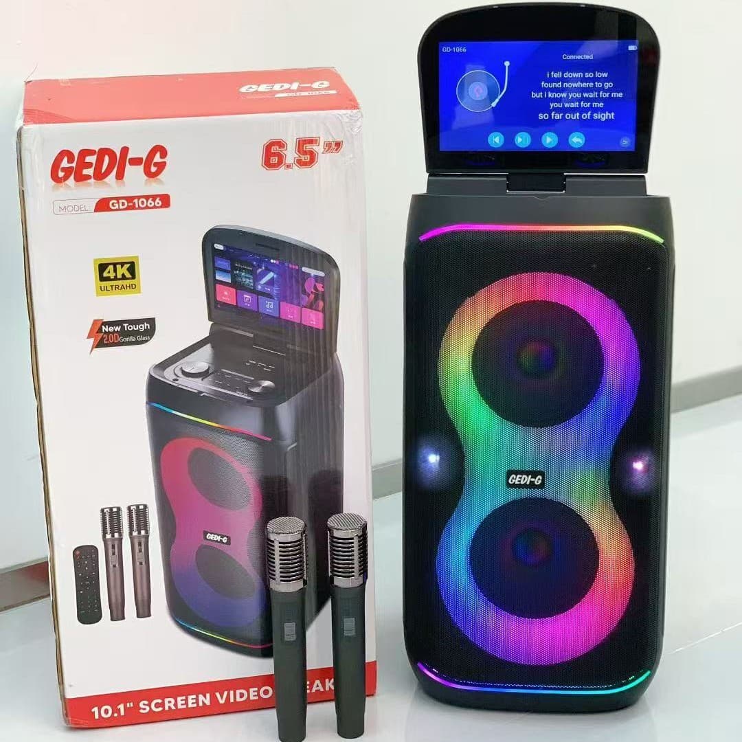 Gd-1066 Dual 6.5 with Screen Square Dance Bluetooth Speaker 55W High Power Home KTV Subwoofer Audio