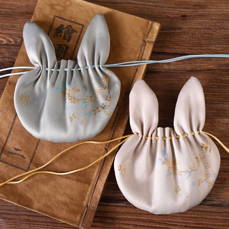 Chinese Vintage Cute Rabbit Sachet Pendant Hanfu Accessory Hanging Fragrance Bag Mid-Autumn Festival Empty Sachet Wholesale