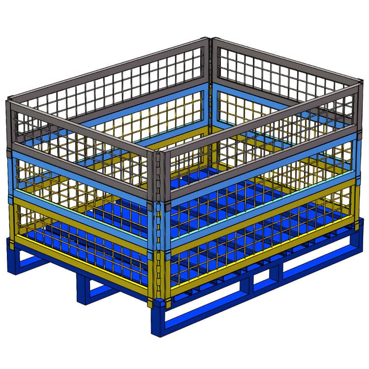 Detachable Mesh Fencing and Foldable Pallet Guardrails from Iron Pallet Manufacturers, Plastic Pallet Protective Rails