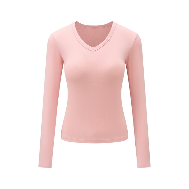 Solid Color Short-Sleeve T-Shirt for Women Summer 2026 New Style White V-Neck Stretchy Waist-Fitted Versatile Slim Fit Trendy Top