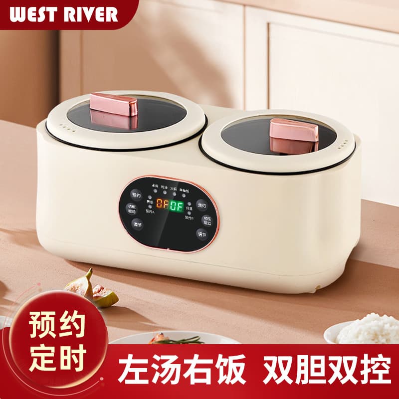 Direct Factory Dual-Pot Automatic Multi-function Rice Cooker with Smart Timer and Hot Pot Feature