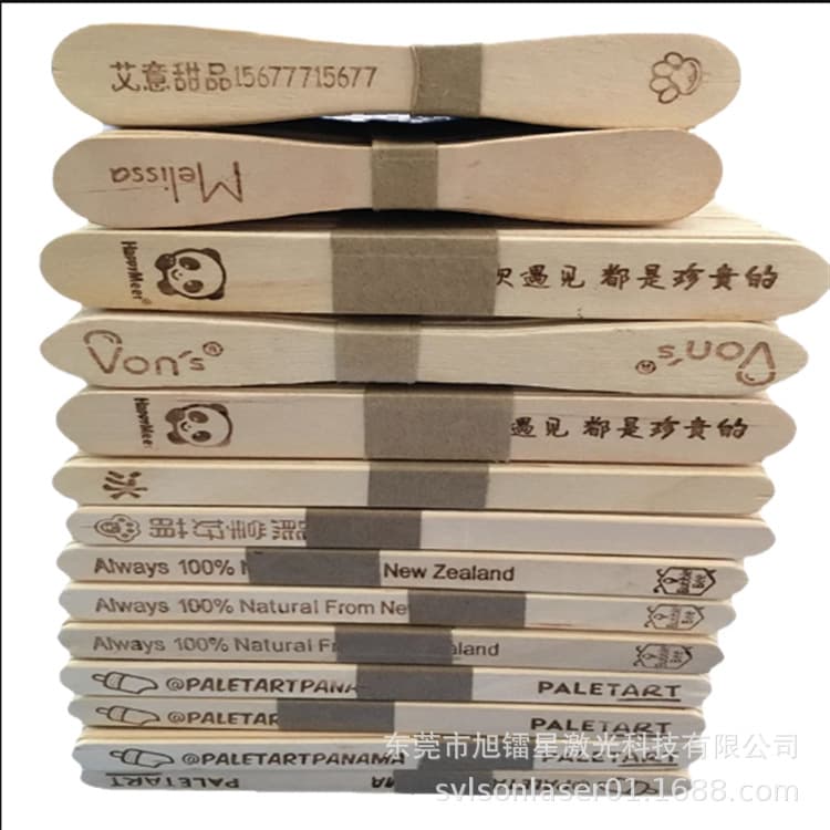 Color spray-painted craft popsicle sticks, natural handmade creative educational materials, colored wooden sticks, ice cream stick marking/engraving processing