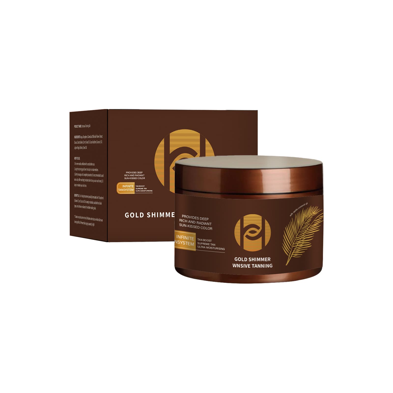 Cross-border Tanning Gel Cream Outdoor Sunless Tanning Wheat Bronze Skin Tone Long-lasting Moisturizing Self-Tanning Gel Cream