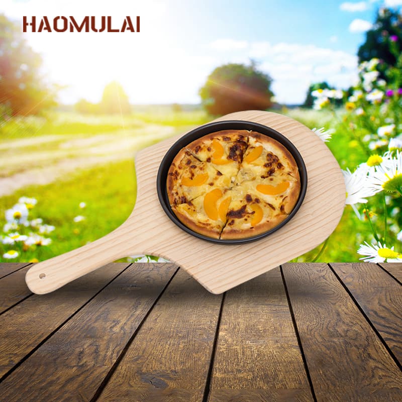 Solid Wood Pizza Peel Board Supply 9/12/14 Inch Wooden Pizza Peel Pizza Stone Wood Tray
