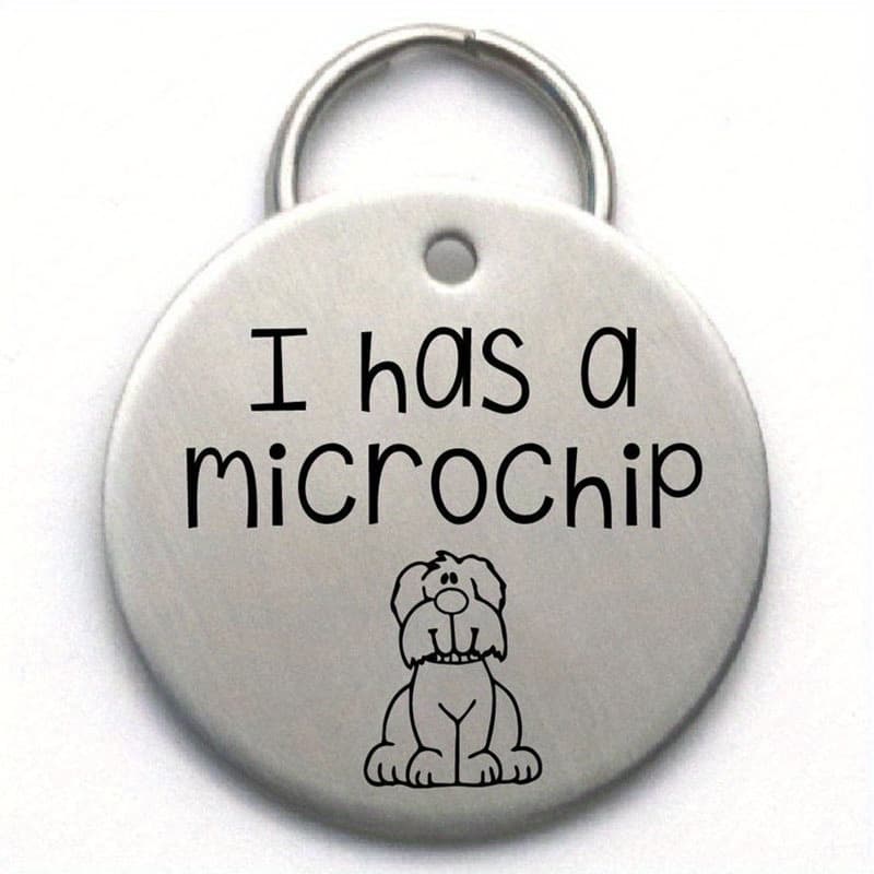 2026 New Cross-border Drop Shipping 1 Pet Chip Tag 1 Silver Round Pet Tag