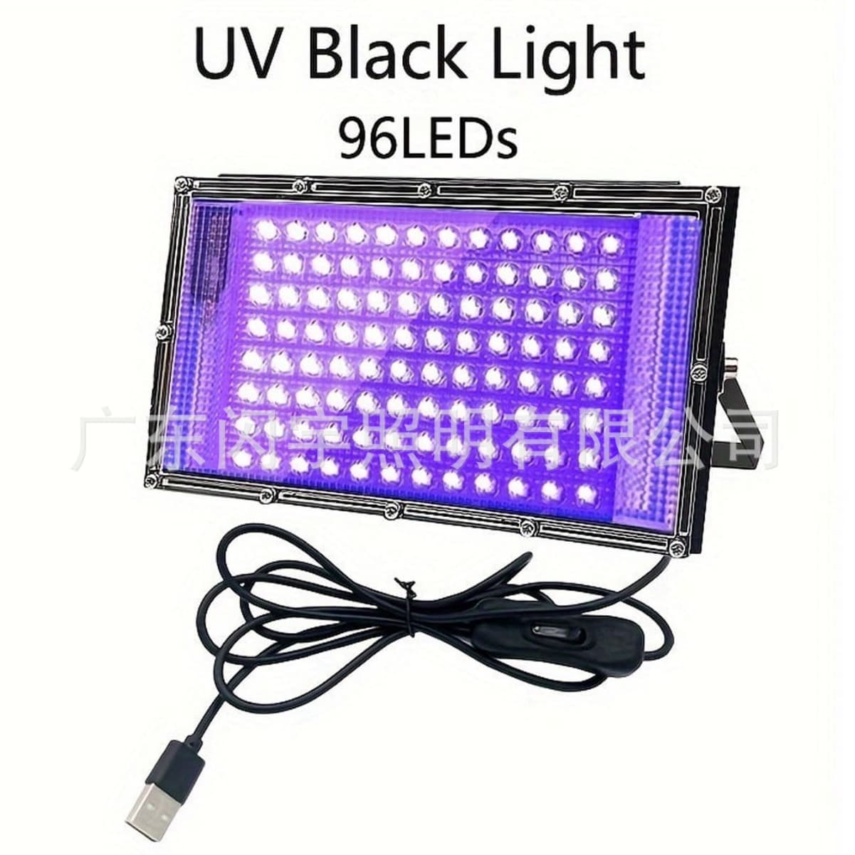 Cross-border USB 5V purple light lamp, cross-border USB interface ultraviolet curing lamp, source square stage atmosphere light