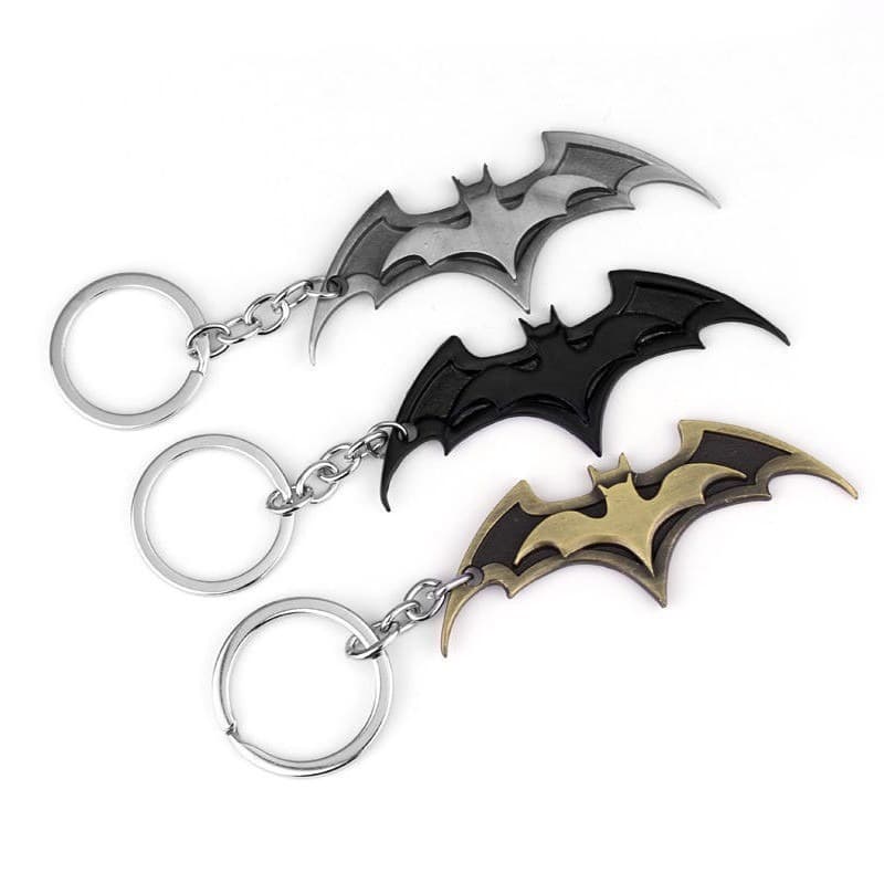Cross-Border Best-Selling Movie Batman Logo Keychain Pendant Alloy Bat Dart Pendant Creative Gift