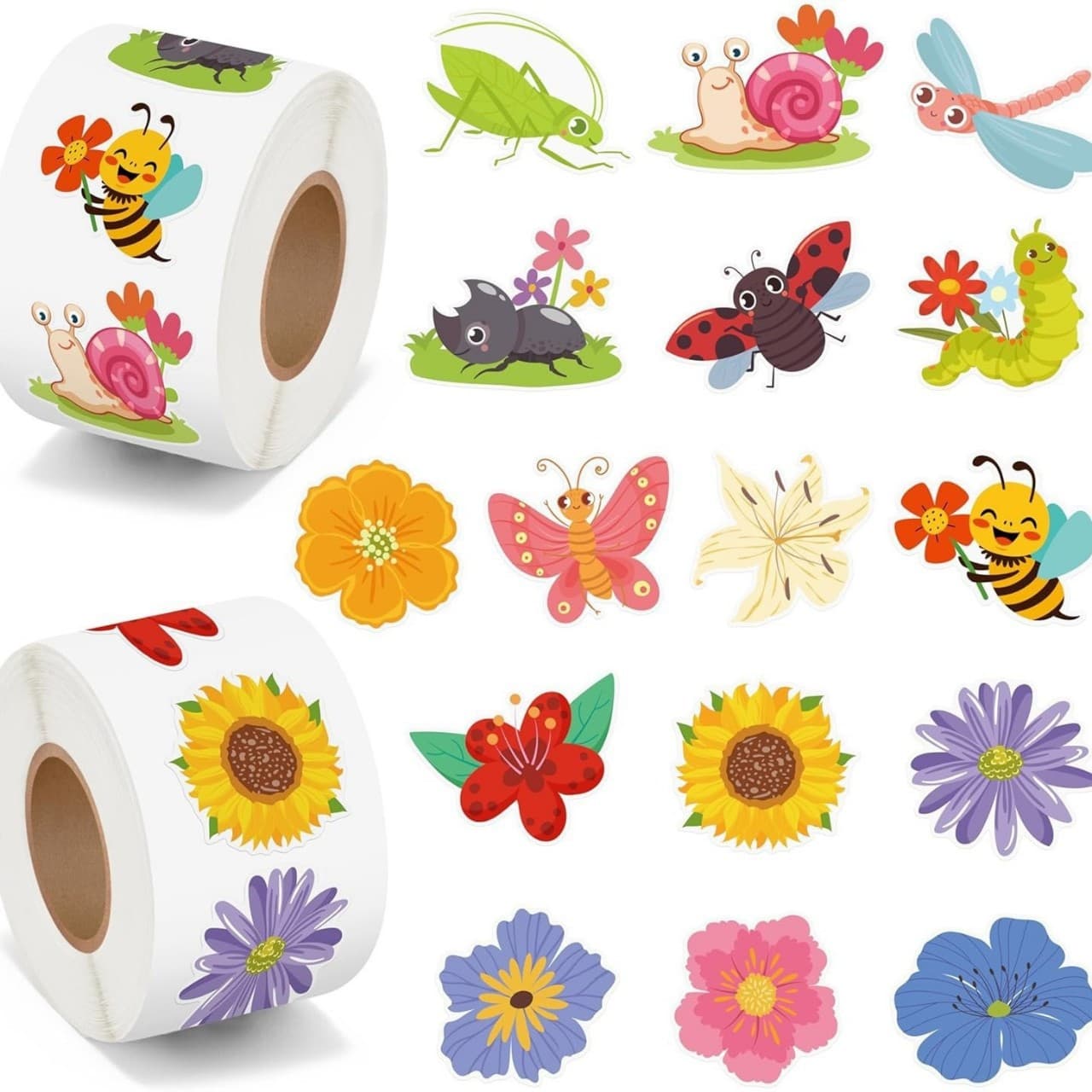 500 stickers/roll 3.2cm butterfly flower shaped sticker seal decoration gift box adhesive label