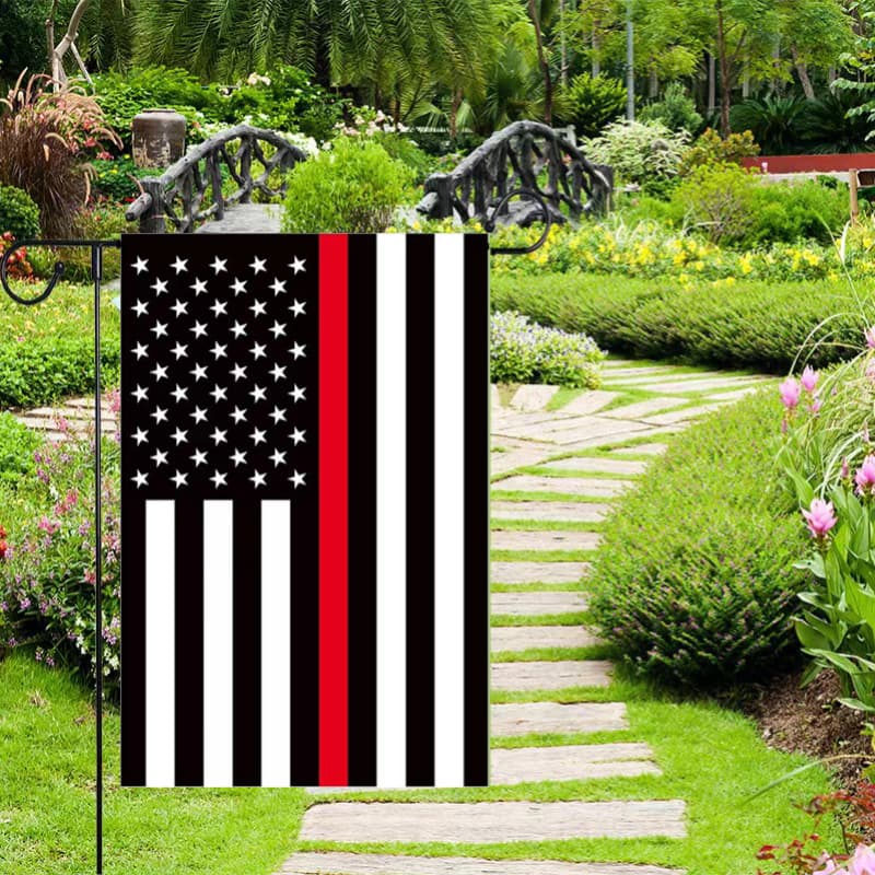 Cross-border USA Garden Flag Police Army and Firefighter Thin Line American Yard Decoration Garden Flags