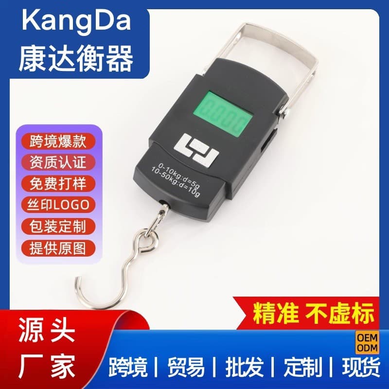 A08 Precision Electronic Scale Gram Scale Specifically for Selling Vegetables Handheld Small Spring Hook Luggage Scale High Accuracy