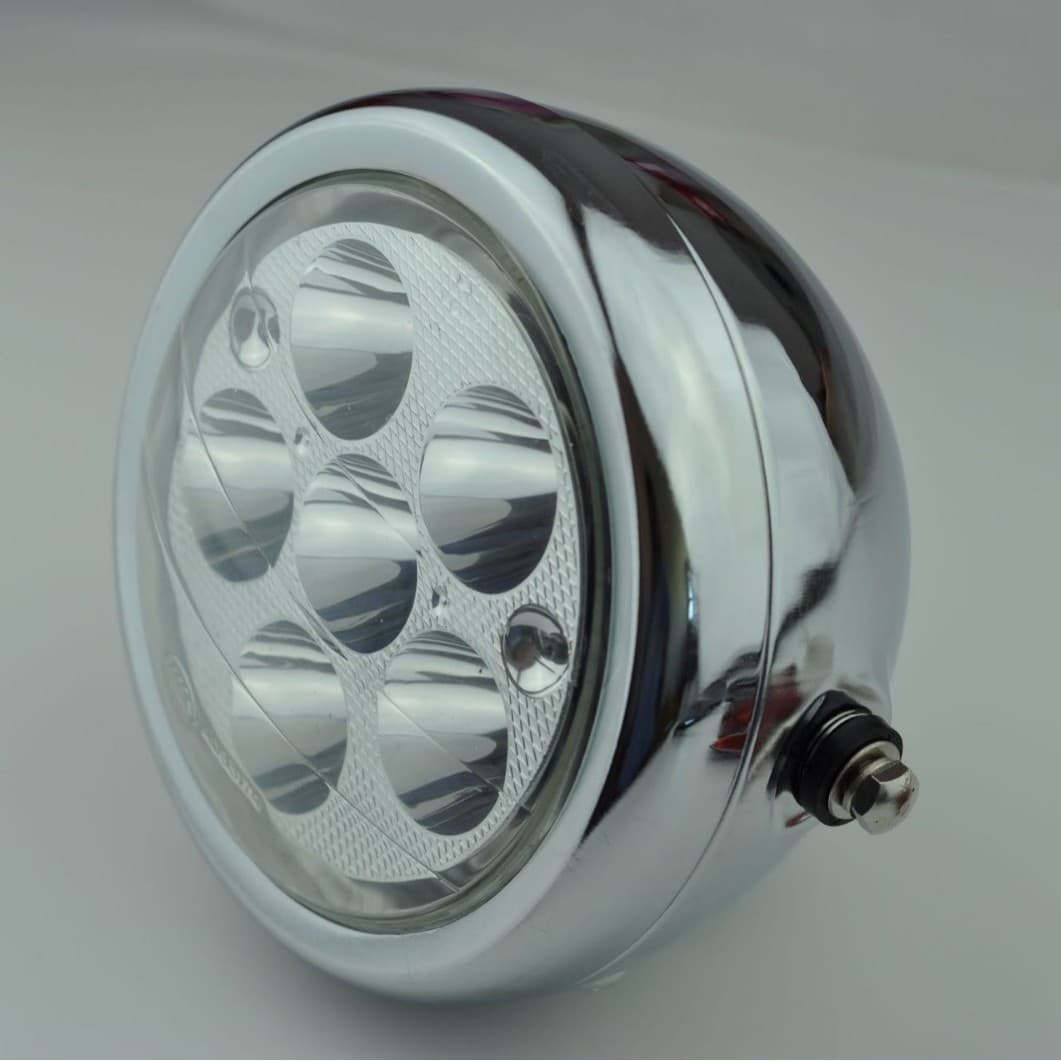 LED modified light electric car light lithium electric Harley headlight 6-bead round headlight original light