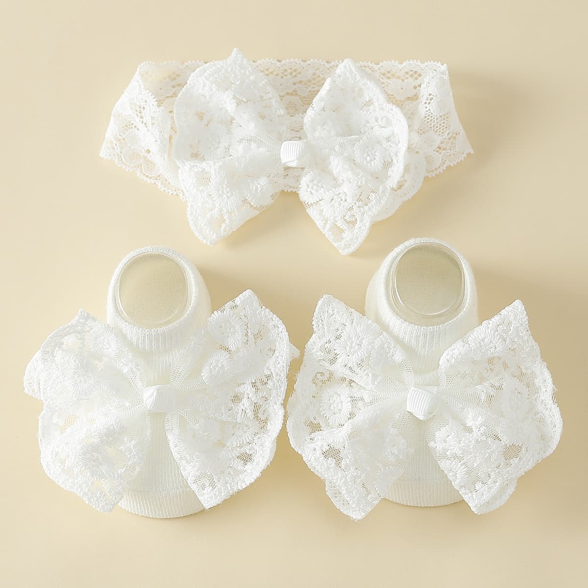 2024 Cross-Border Hot-Selling Large Embroidered Lace Bowknot Princess Socks, Ankle Socks, 3D Baby Socks, Bestseller