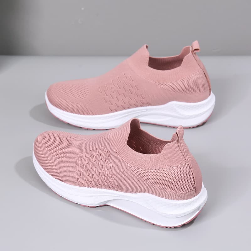 Women's Sports Shoes 2024 New Flyknit Mesh Shoes Casual Breathable Fashion Versatile Comfortable Women's Shoes Factory Direct