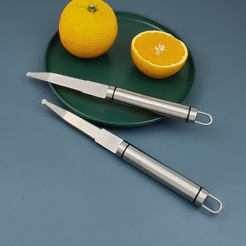 Stainless steel orange peeler, grapefruit knife, navel orange opener, fruit opener, grapefruit meat remover, salad tool