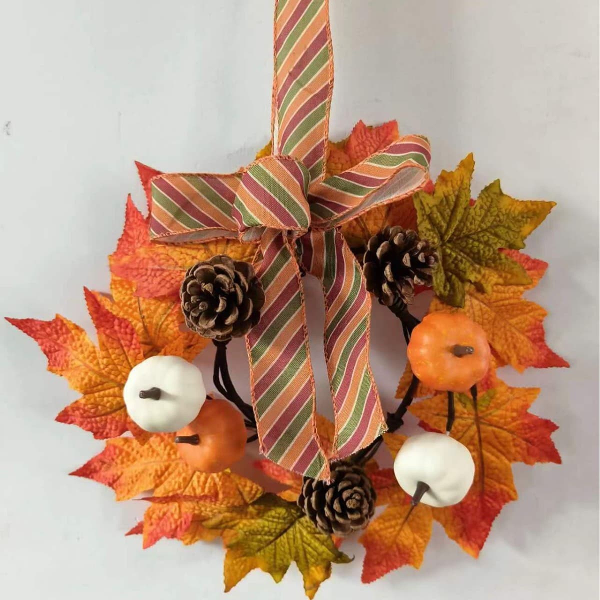 New Cross-Border Halloween Decoration Autumn Harvest Festival Decoration Small Wreath Autumn Pumpkin Wreath Fall Wreath