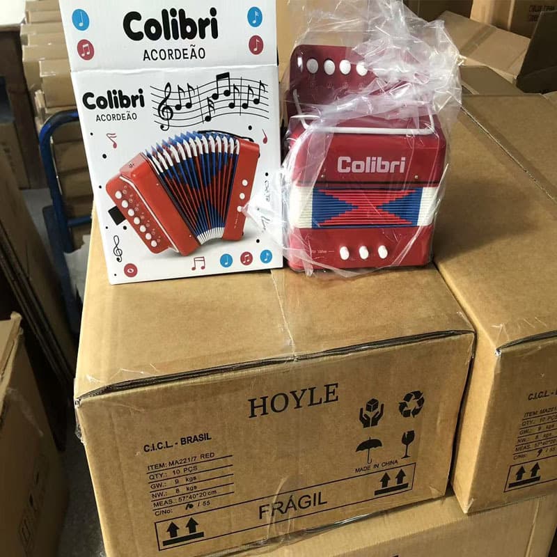 Custom Processing 7-Key 2-Bass Children's Accordion Educational Small Instrument Early Education Piano OEM Toy Gift