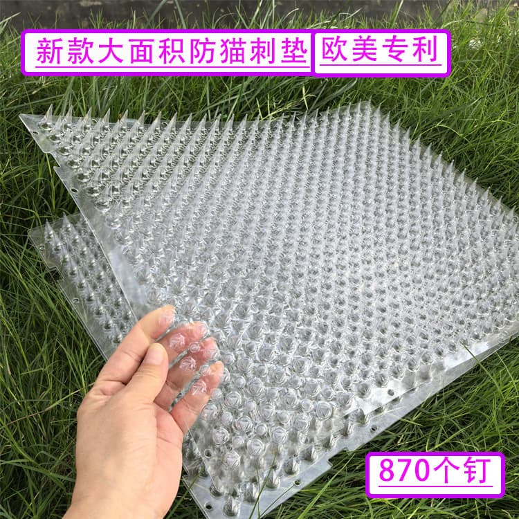 PET Transparent Cat Deterrent Mat with European and American Patents, Anti-Cat Spike Pad for Sofa Protection