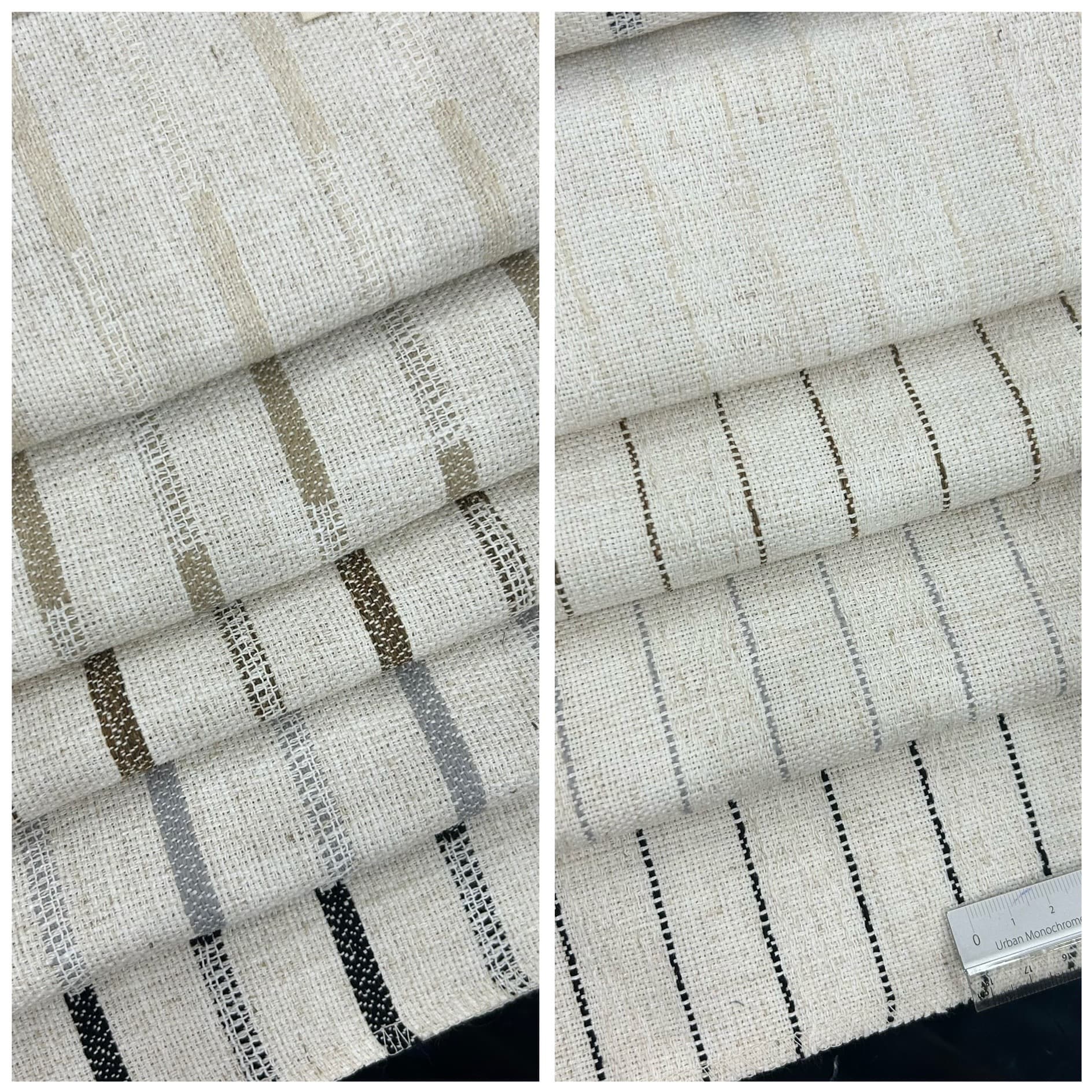 280cm width striped fabric, wide and thick stripes, wide and thin stripes, black and thin stripes, cotton and linen curtain fabric, soft.
