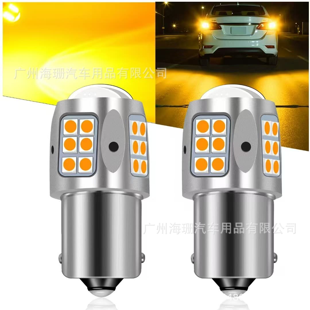 Hot Selling 9-80V Automotive LED Brake Light 3030 30SMD LED Bulb Tail Light Daytime Running Light Reverse Light Cross-Border