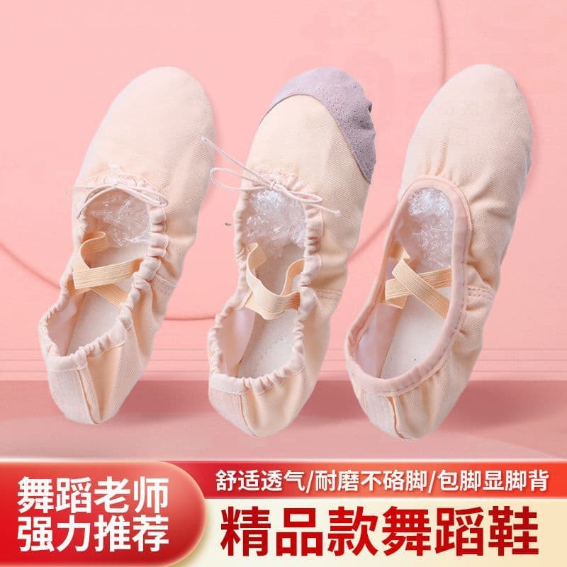 Dance Shoes Ballet Folk Dance Adult Children Professional No-Tie Soft-Sole Dance Practice Cat Paw